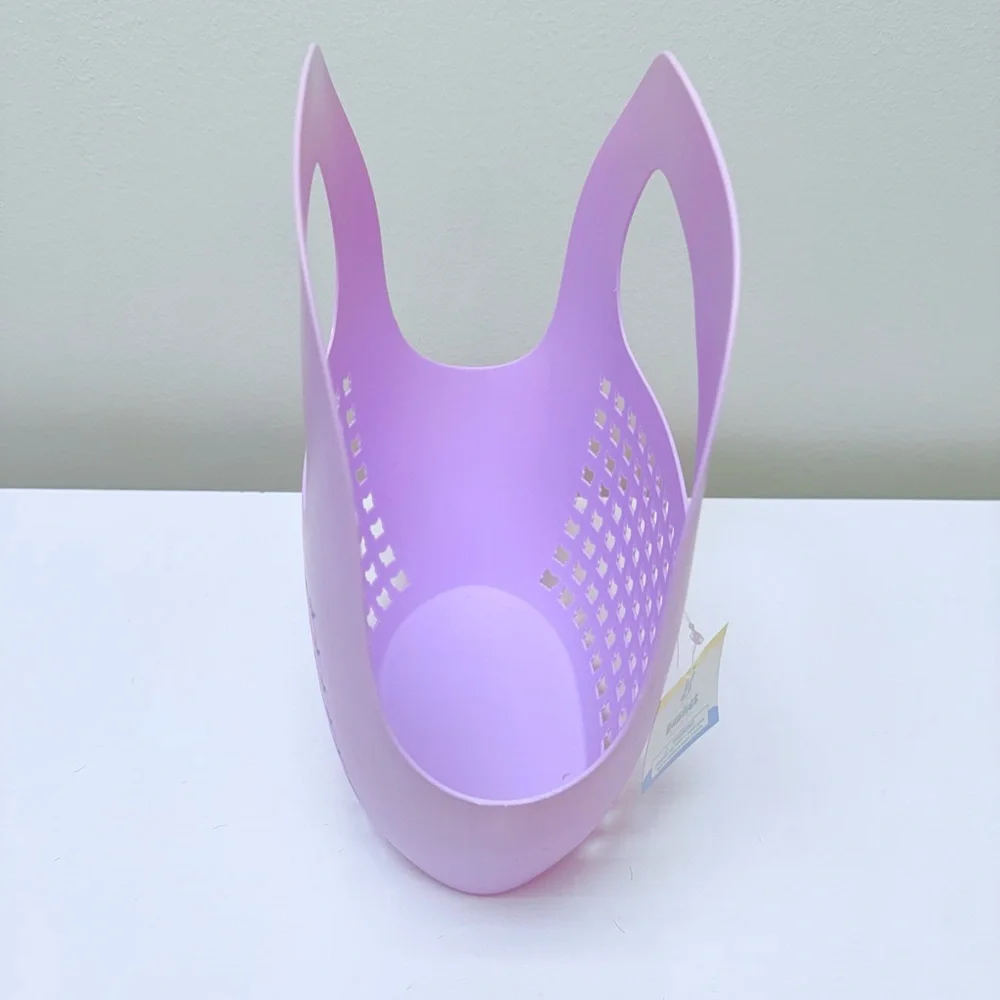 New! Target Bullseye Playground Plastic Purple Basket with Butterfly Cutouts